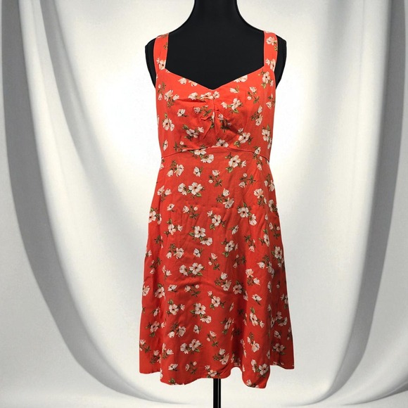 Old Navy Dresses & Skirts - Old Navy Floral Print Dress Woman Small Tall Smocked Sleeveless Babydoll Cottage
